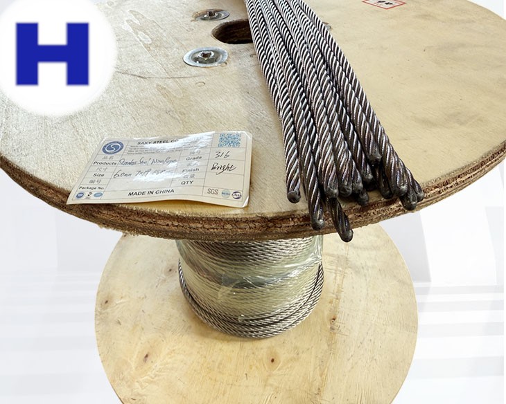 Stainless steel rope with fused ends