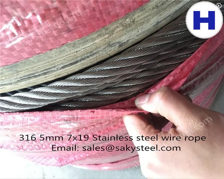 China factory aisi 304 stainless steel wire rope